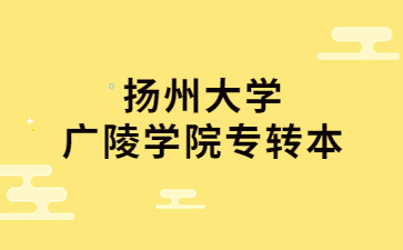 2023年扬州大学广陵学院专转本招生简章